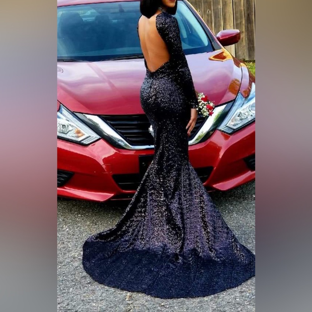 Elegant Black Sequin Gown